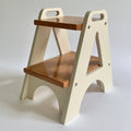 Sgabello a gradini per bambini in legno, colore legno naturale