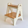 Sgabello a gradini per bambini in legno, colore legno naturale